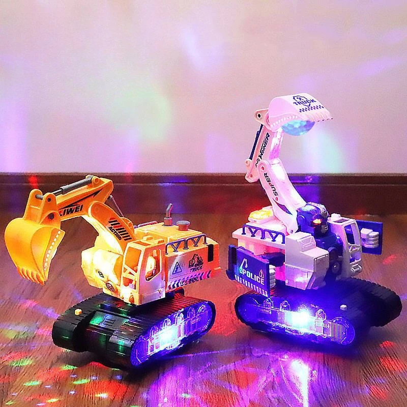 Remote Control Toys RC Cars Children's Electric Excavator Sound Illumination Universal Deformation Engineering Vehicle Boy