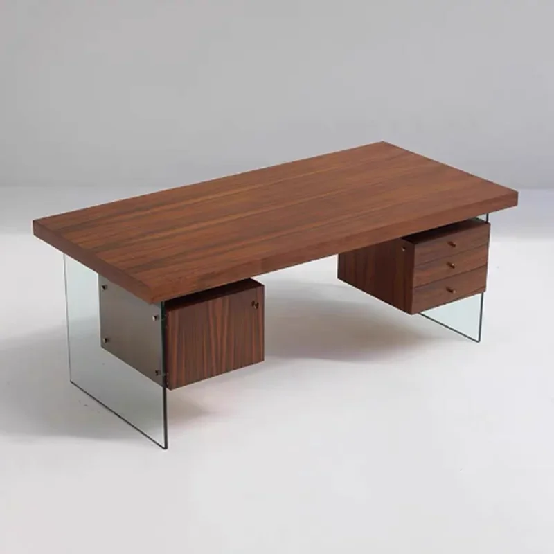 

Органайзер для рабочего стола, стеклянный ящик, современный деревянный стол для чтения, стол для ресепшн, письменный стол для руководителя, мебель Mesa De Escritorio