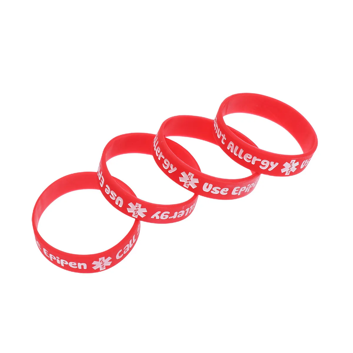 4Pcs Colorful Warning Silicone Bracelets for Girls Soft Skin-Safe Wristbands for Daily Wear Or Party Kids Gift Idea