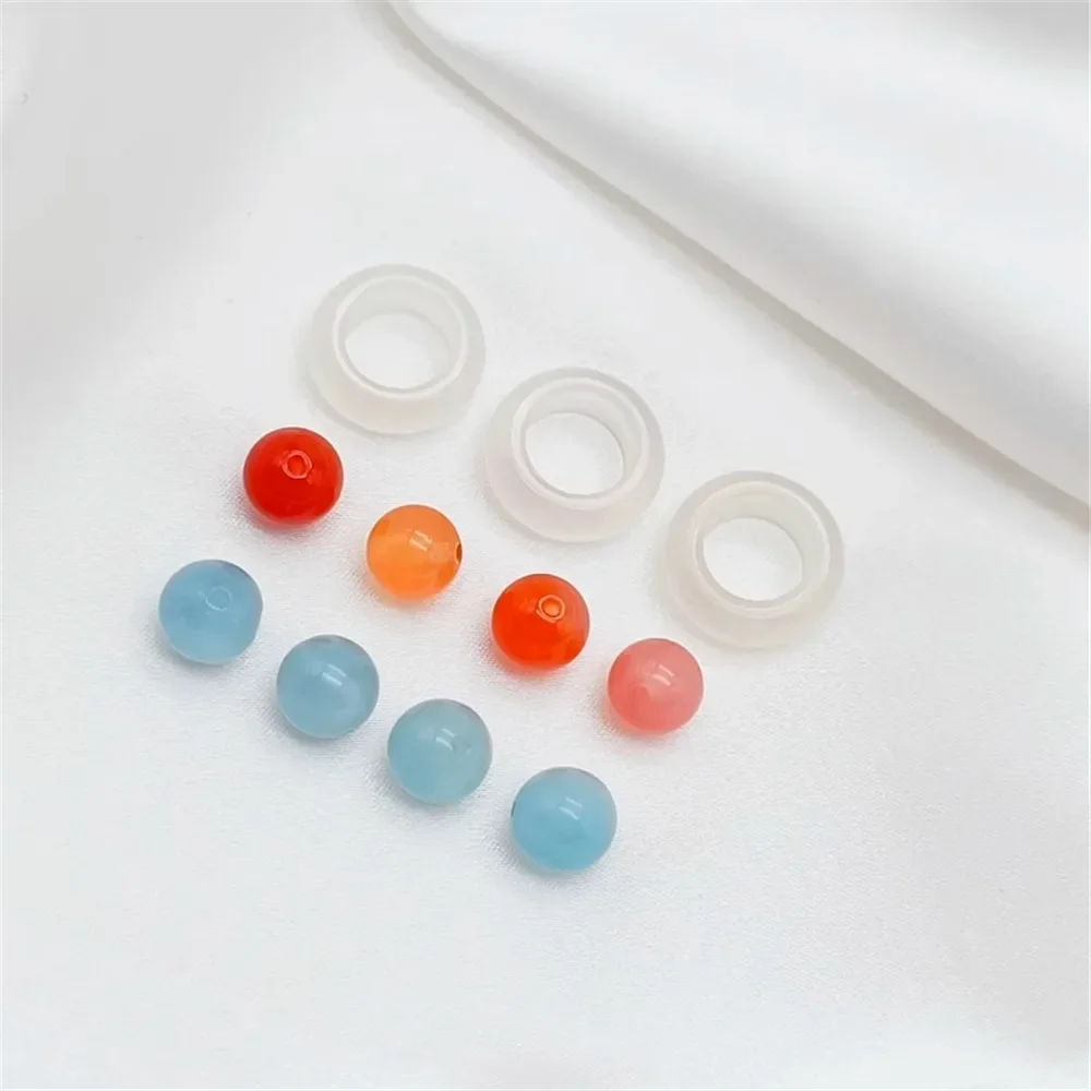 

Конфеты «Джерело соли», круглые бусины, агат, аквамарин бегового кольца, свободные бусины, браслеты ручной работы своими руками, ювелирные аксессуары из бисера