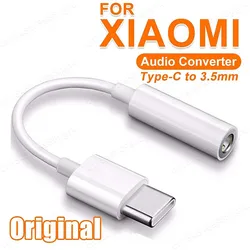 Original Type C To 3.5mm Aux Adapter For Xiaomi Mi 12 11 Type-C 3.5mm Jack Headphones Audio Cable POCO X5 Pro Redmi Note 9 10 11