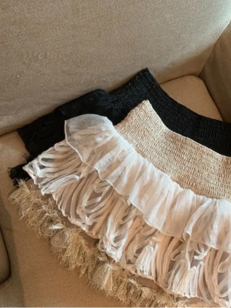 Sweet Ballet Sle Puffy Cake ort Gonna Donna Autunno Faion Piccole dimensioni Vita alta Slim A-Line Gonne anti-luce