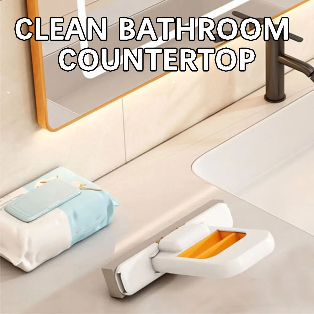 Mini Desktop Self-Wringing Mop,Expandable Cloths - Wet And Dry Cleaning Multifunctional Cleaning Tool For Kitchen Daily Tidying