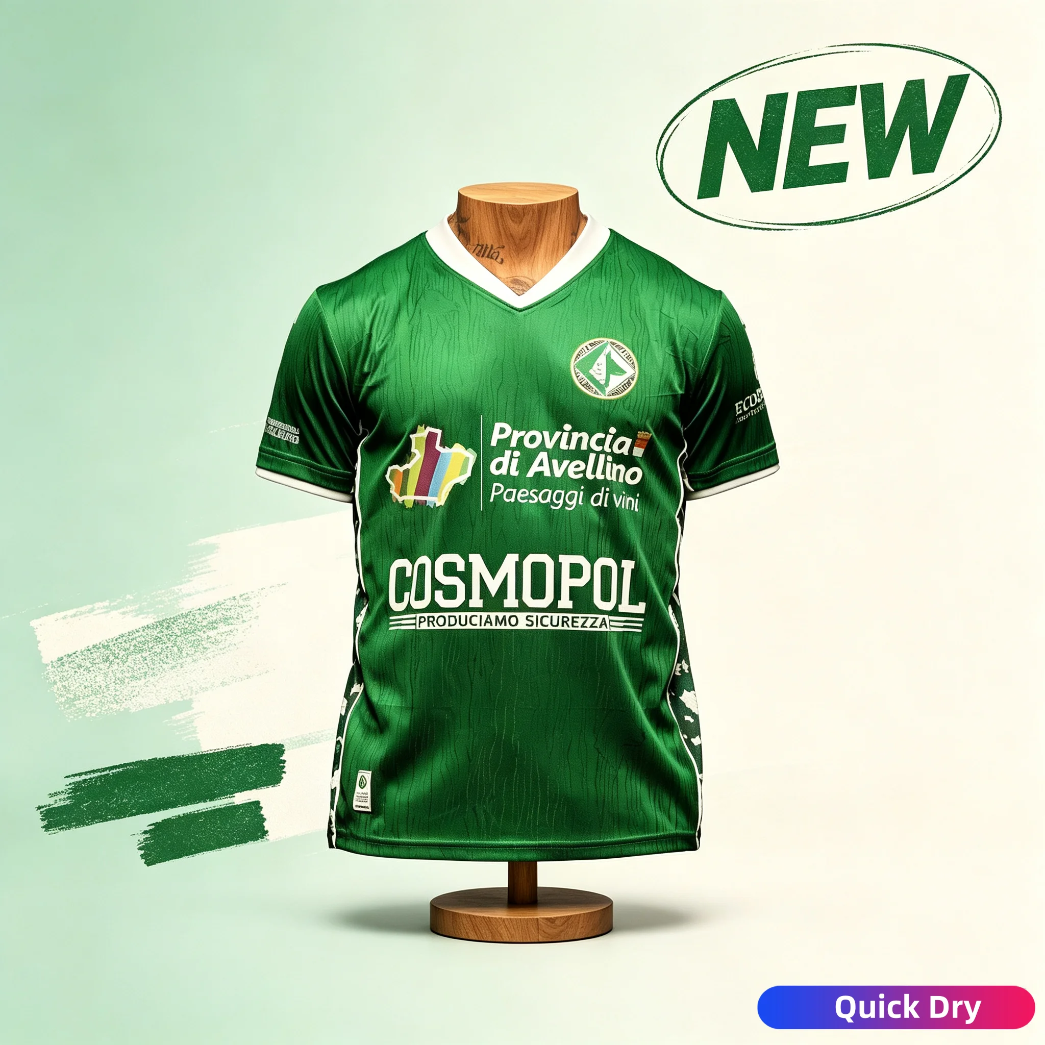 2026 Herren Italien Avellino Fußballtrikot Kurzarm Erwachsenen-Fan-Version Match-Trainings-Sport-Fußballuniform Familien-Kinder-T-Shirts Y2K