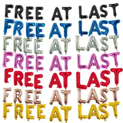 free at last Party Decoration 16inch Balloon Letter Banner Home Garden Creative Divorce Party Decoration Breakup Party