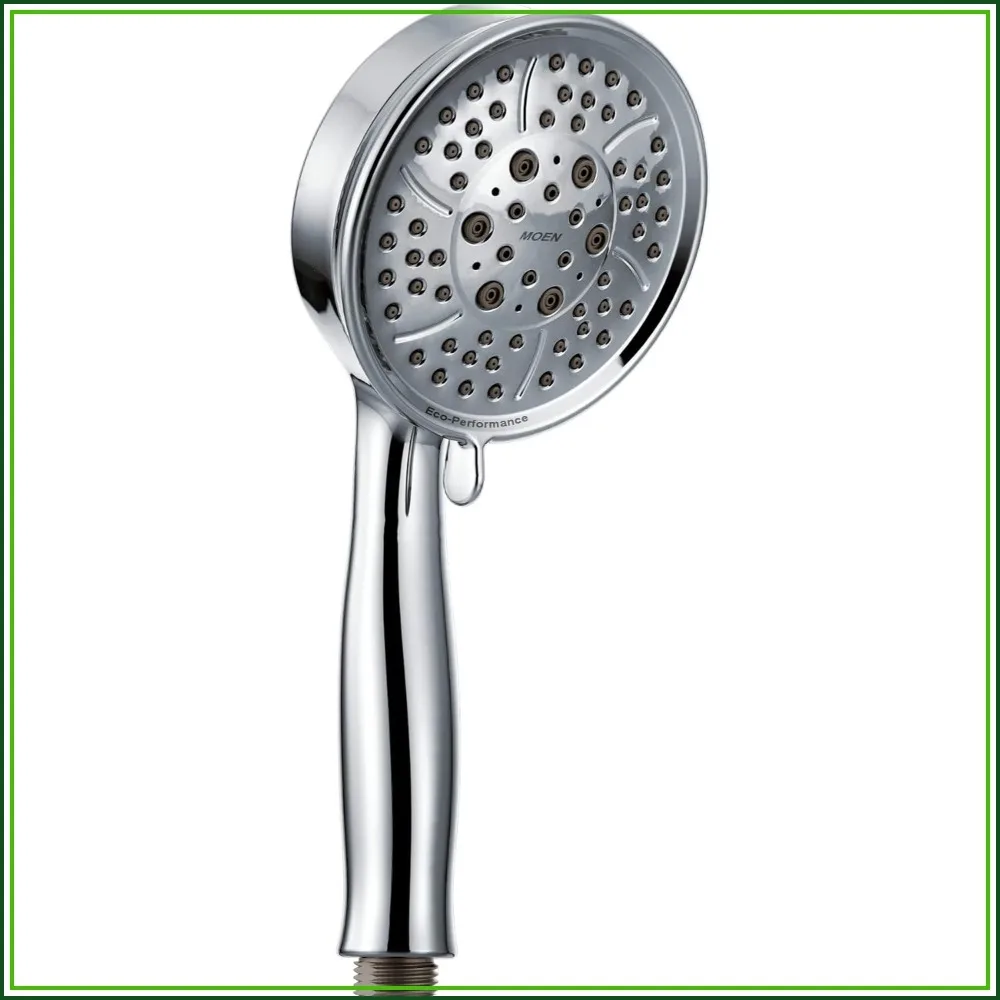 

4-Function Handheld Showerhead with Chrome Finish, Eco-Performance, WaterSense Certified