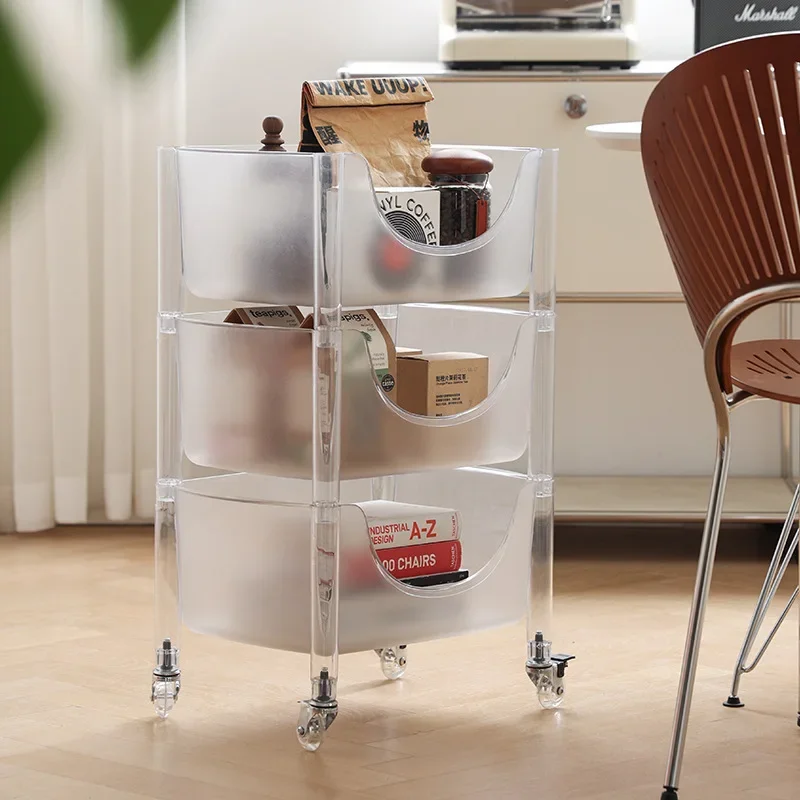 

Trolley Style Living Room with Wheels Home Decor Premium Sense Furniture Snack Shelf Toy Storage Rack Kitchen Vegetable Storage