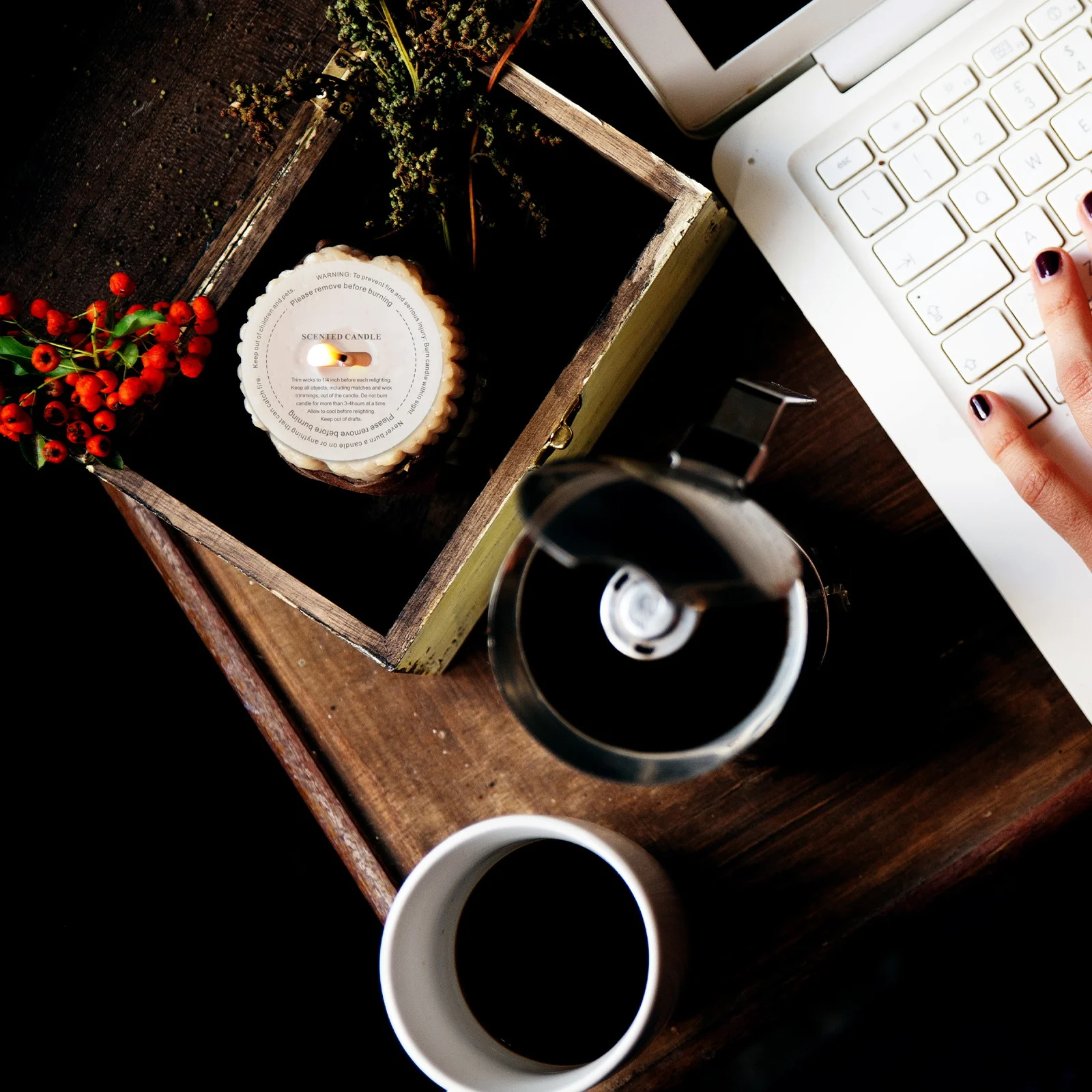 

10Pcs Aromatic Labels DIY Handmade Sticker Set for Scented Candles Waterproof Cup Label Decoration Craft