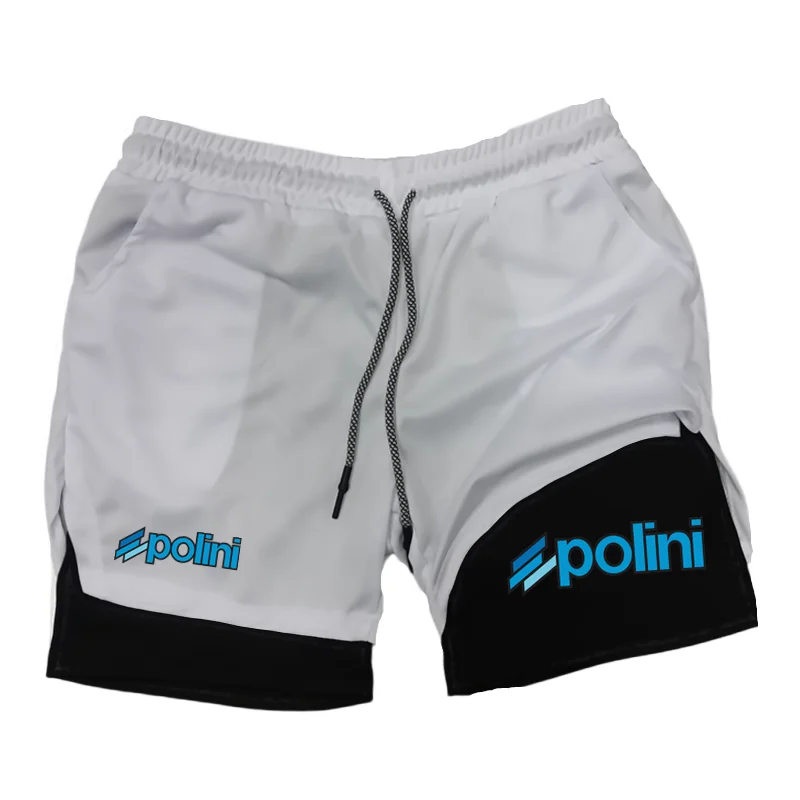 Men's Running Fashion 2-in-1 Double Layer Fashion Sports Shorts Sportswear Gym Fitness Harajuku Jogging Towel Loop Activewear