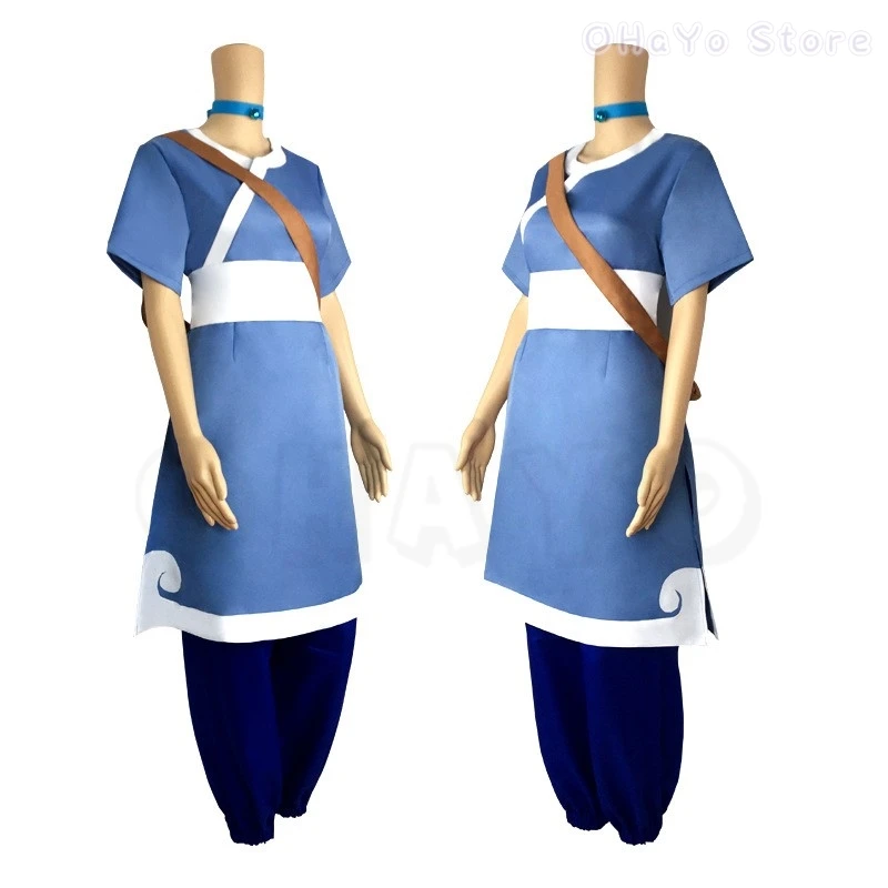 Anime Avatar The Last Cosplay Katara Fire Nation Red Uniform Adult Women Halloween Katara Cosplay Costume Carnival Clothes