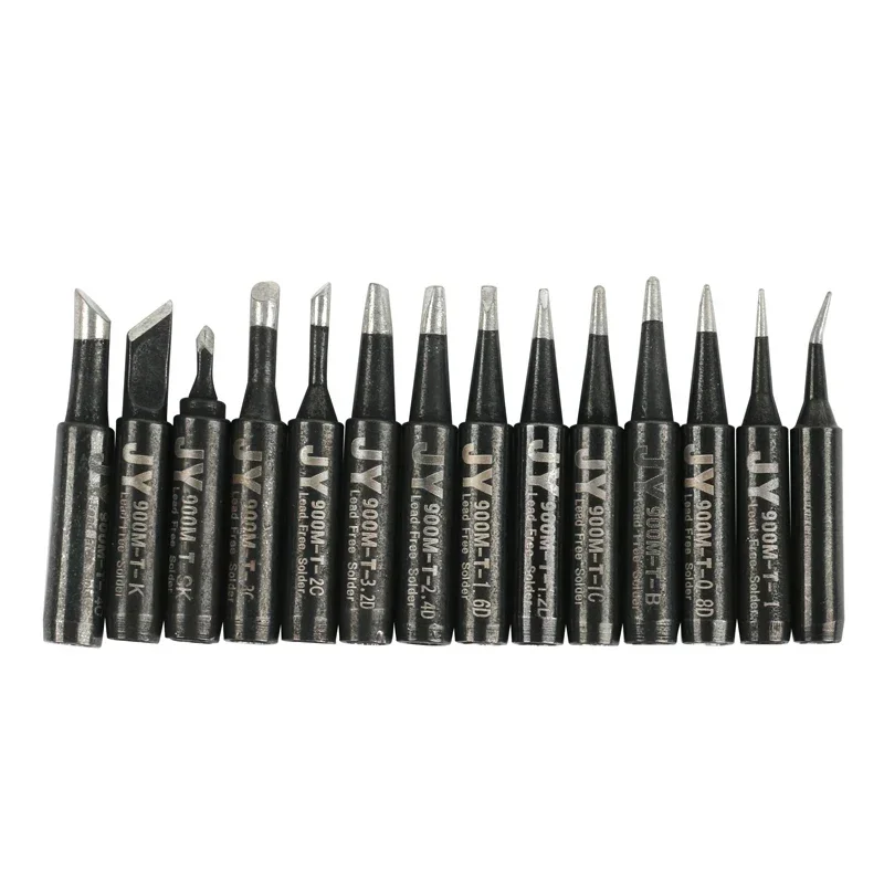 14PCS/Lot High Quality 900M-T Soldering Tip Lead-Free Soldering Iron Tips Welding Sting For 936 8586 Lukey Soldering Station