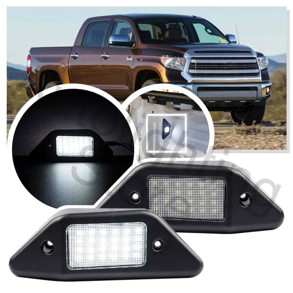 2PCS For 2016-2019 Toyota Tacoma 2014-2021 Tundra LED Trunk Bed Cargo Light W/ Rubber Gasket and Wiring Harness Lighting White