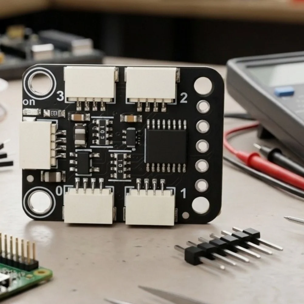 4 Channel I2C Multiplexer Module Based on PCA9546APW Chip for Expanding I2C Bus Connections on Microcontroller Projects