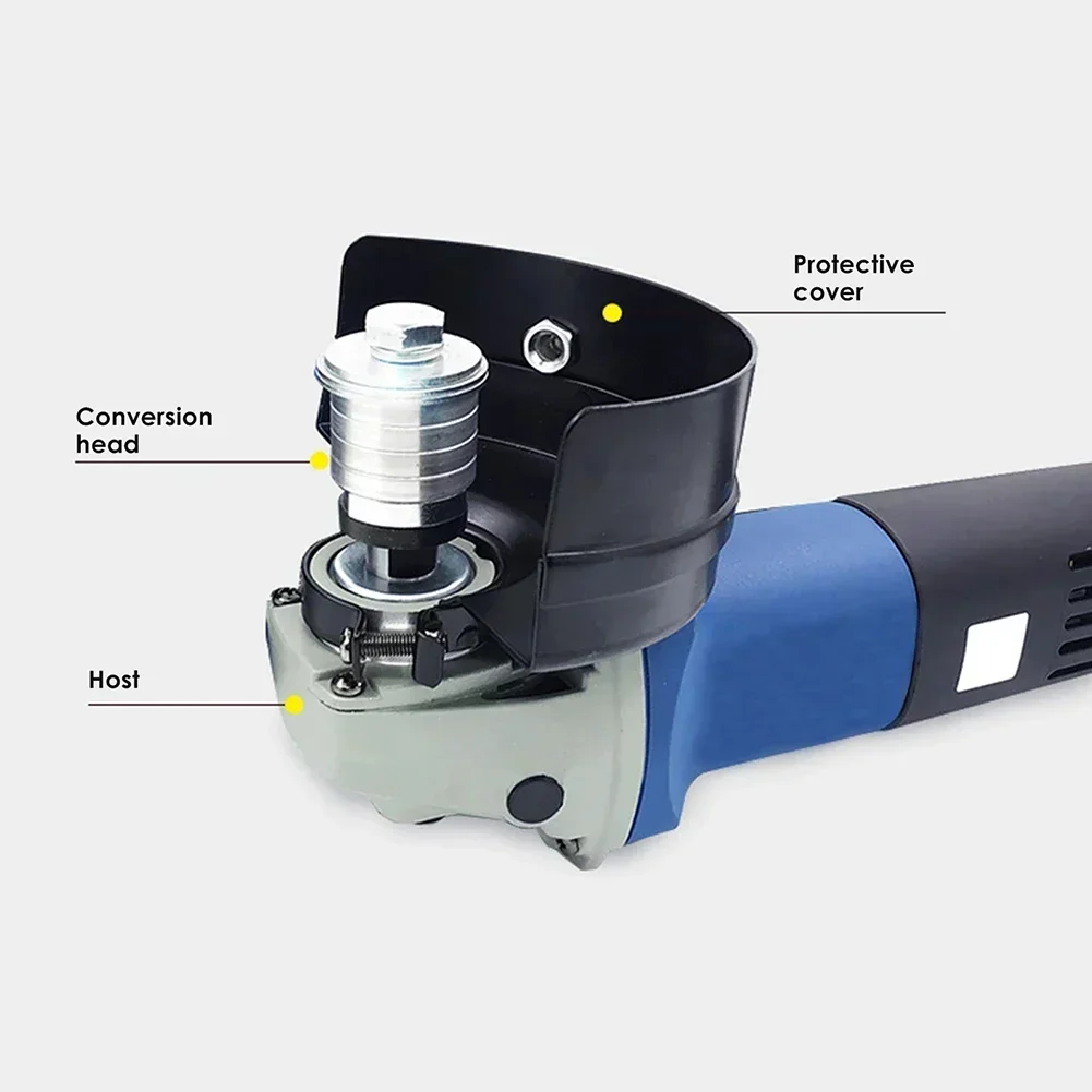Angle Grinder Roda Protector Cover com Copper Control Valve, M14 Grinder Adaptador para Slotting variável e Grooving Machine, Polidor
