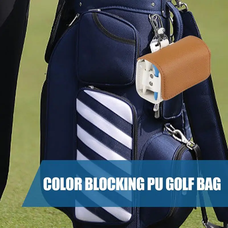 Golf Tee Pouch Water Proof Golf Ball Holder Golf Accessory Bag PU Leather Golf Bag Golf Ball Storage For Balls Daily Use Golf