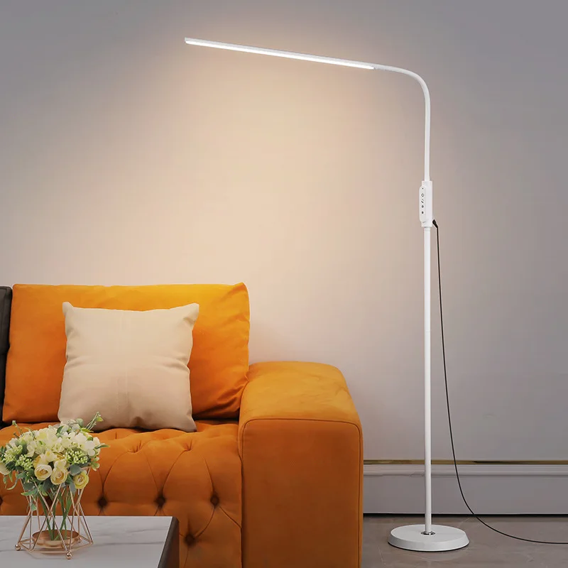 Imagem -02 - Eye Protection Desk Reading Floor Lamp Estudante Cabeceira Dedicado Longo Braço Folding Floor Lamp Computador Trabalho Led Floor Lamp