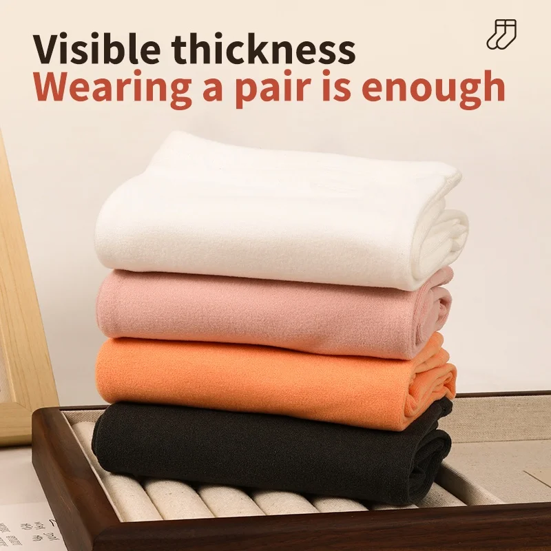 4 Pairs of Women's Sleeping Socks in Random Colors, Thickened for Winter Warmth, Soft and Comfortable Foot Covers, Postpartum Maternity Socks, Essential Non-Slip Socks for Christmas Holidays, Home Use (Color Random)