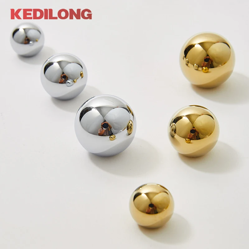 KEDLO Modern Minimalist French Brass Ball Pull Handle Gold Silver Luxury Cabinet Door Nordic Cabinet Drawer Wine Cabinet Knob