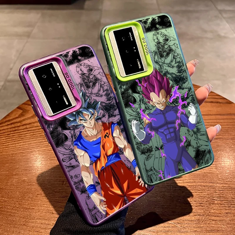 Art D-Dragon Ball Vegeta Goku For Redmi Note 13 12 12S 11 11S 11E 10 10T 10S 9C 9T Pro Plus Max Lite 5G Colorful Silver