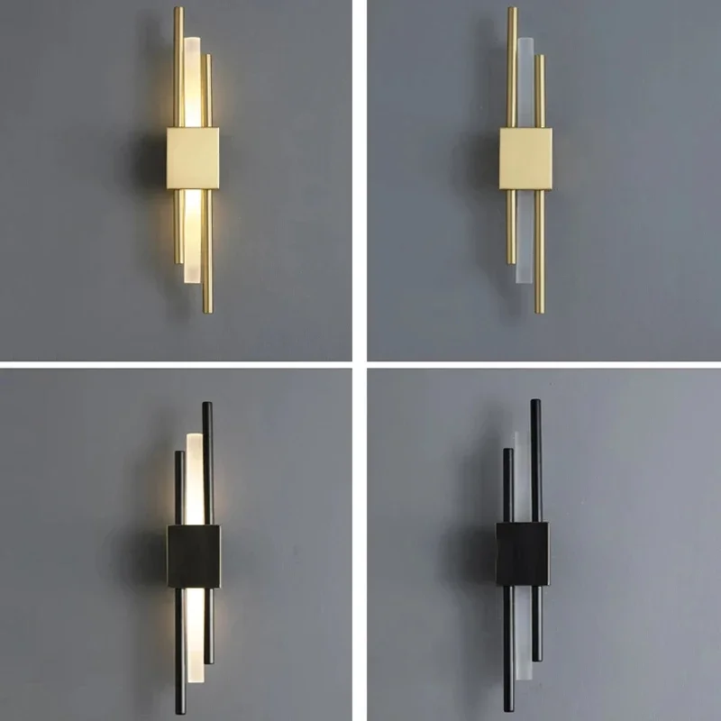 Lampu Dinding LED Modern untuk ruang tamu, lampu dinding samping tempat tidur, dekorasi rumah dalam ruangan, perlengkapan pencahayaan tempat lilin kamar mandi