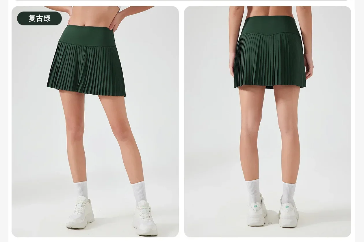 High Waist Grand Slam Micro Pleated Tennis Skirt Inner Short With Side Pockets Golf Active Wear Lightweight Running Shorts AL