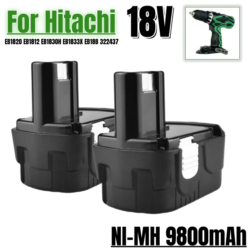 

Аккумуляторная батарея для Hitachi 18 В 9,8 Ач EB1820 EB1812 EB1830H EB1833X EB18B 322437