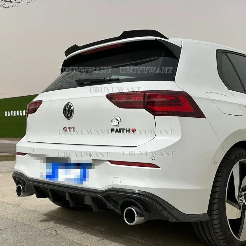 

Спойлер заднего крыла автомобиля для Volkswagen GOLF 8 MK8 R-line gti R 2020 + ABS черный/углеродный/черный с белым