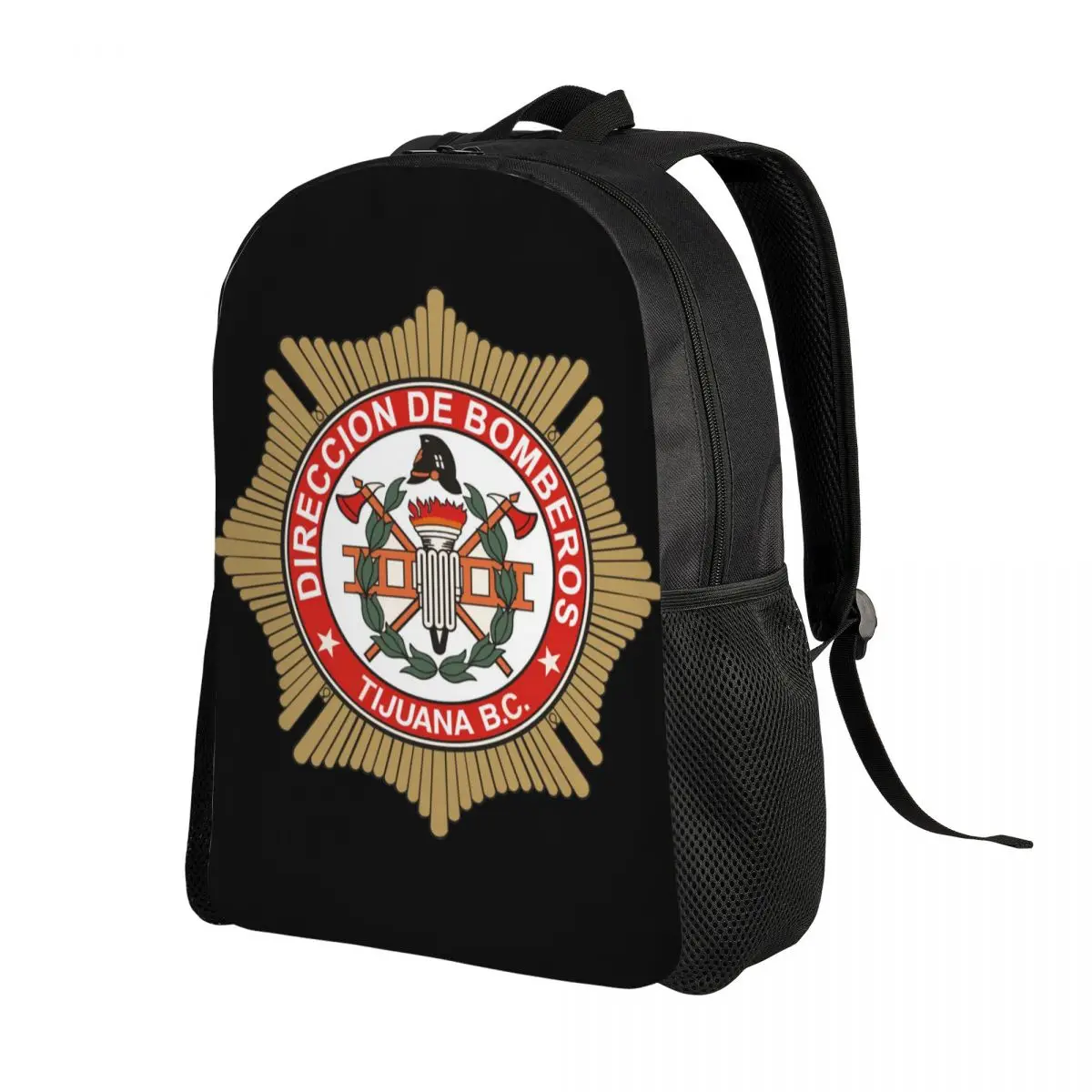 Custom Bomberos Firefighter Laptop Backpack Men Women Fashion Bookbag for College School Students Fireman Fire Rescue Bag