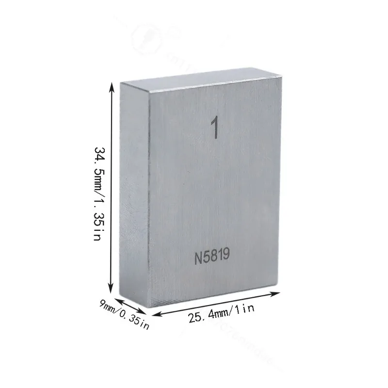 1 Inch Precision Gauge Single Steel Rectangular Block Gauge Laser Engraved High Accuracy Measuring Tool Industrial Calibration