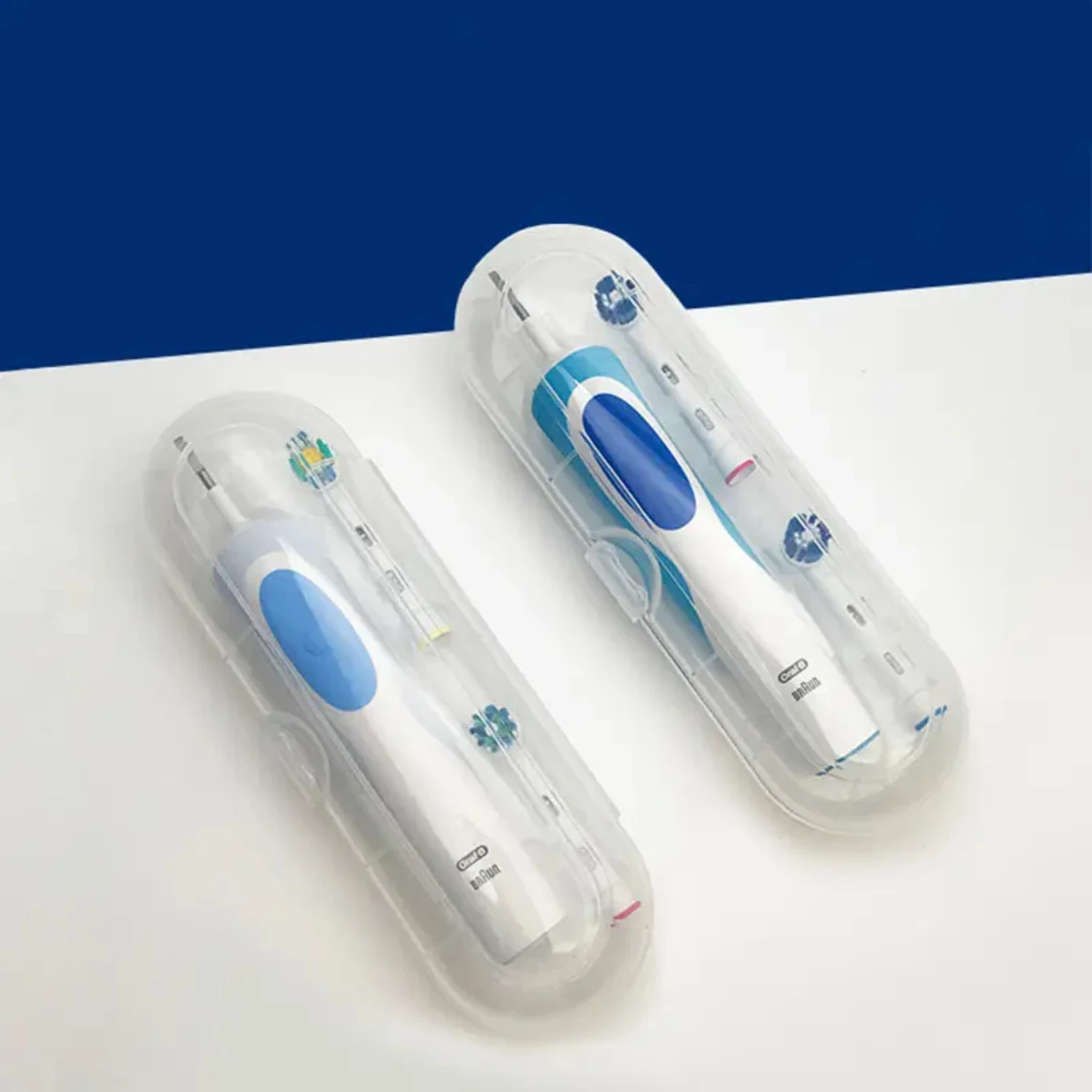 Portable Transparent Electric Toothbrush Storage Box for Travel, 1pc