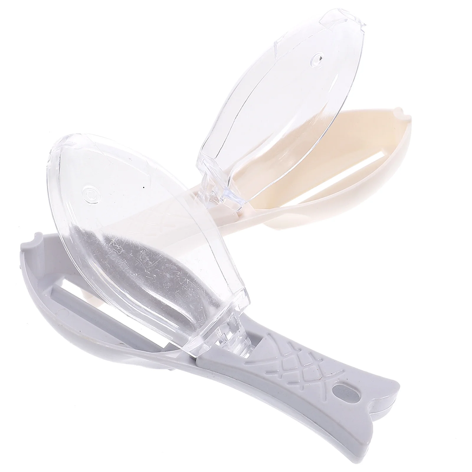 

2pcs Remover Tool Cover Design Easy Operation No Flying Scales Kitchen Seafood Cleaning Aid Random Color fish skin