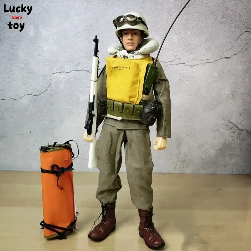 Figuras de ação de soldado masculino, escala 1/6, com roupas, cabeça, arma corporal, boneca de 30cm, segunda guerra mundial, barco de pouso normanda, modelo de soldado, brinquedo de cena