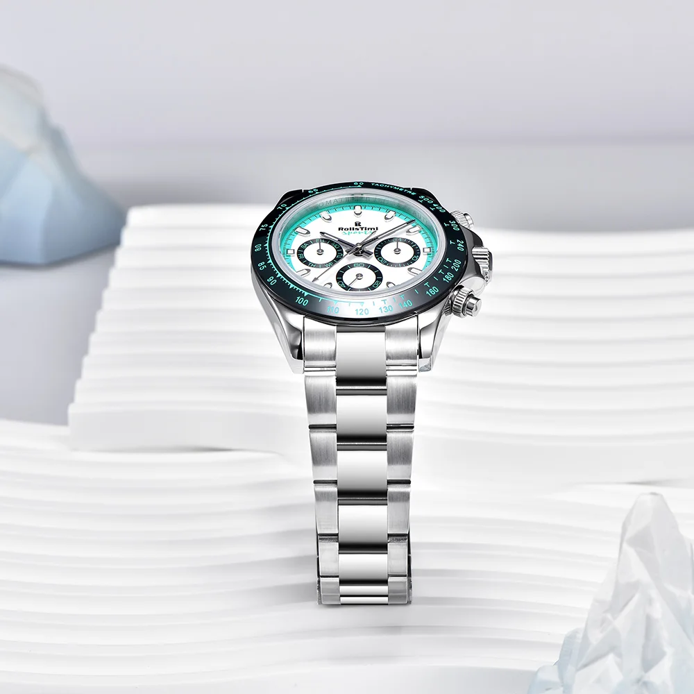 2025RollsTimi أحدث ساعة ميكانيكية للرجال عادية قمة الموضة الياقوت ساعة أوتوماتيكية للرجال الفولاذ المقاوم للصدأ الرياضة كرونوغراف