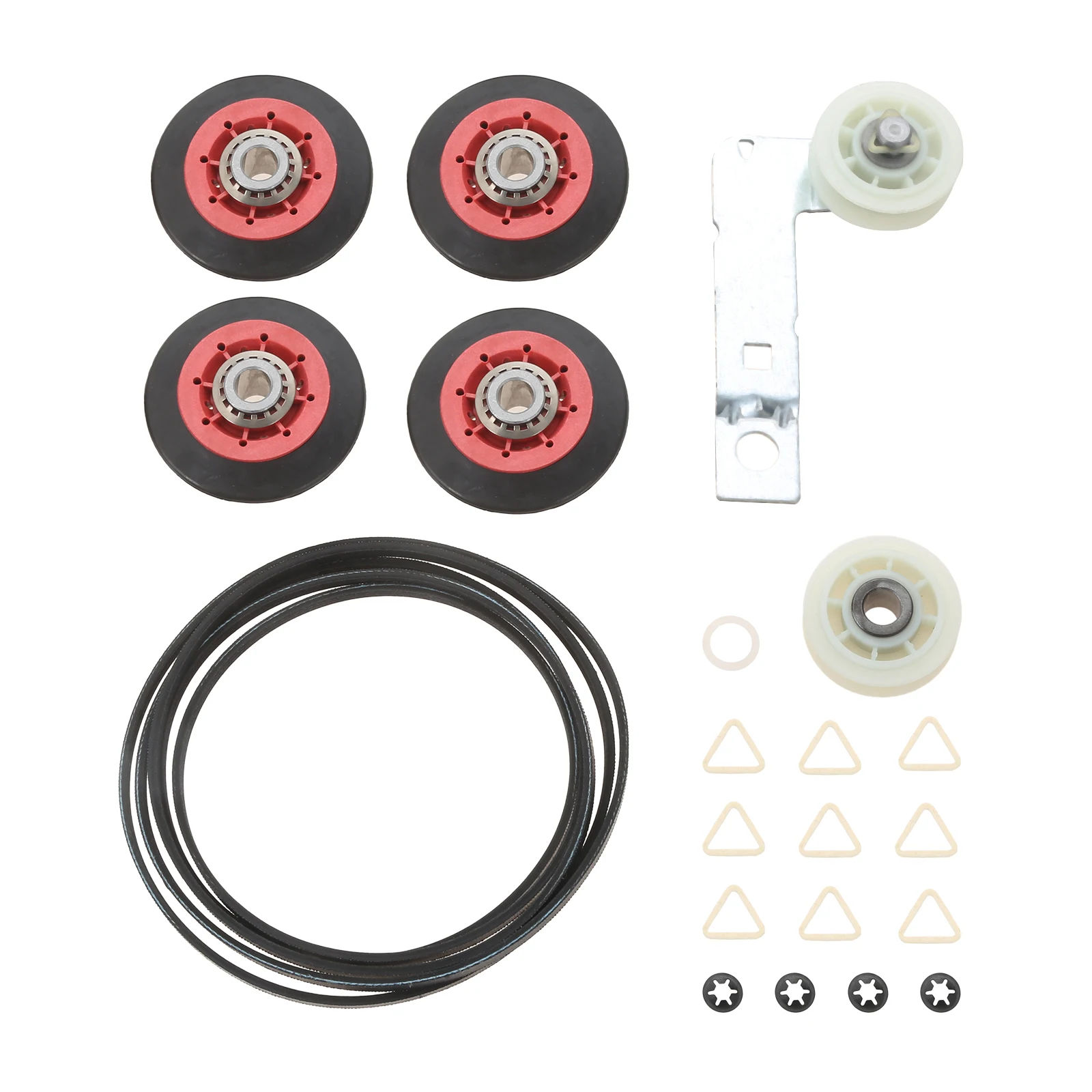 4392067 Dryer Repair Kit Replacement for Whirlpool with 279640 Idler Pulley 661570V Drum Belt 8536974/W10314173 Drum Rollers