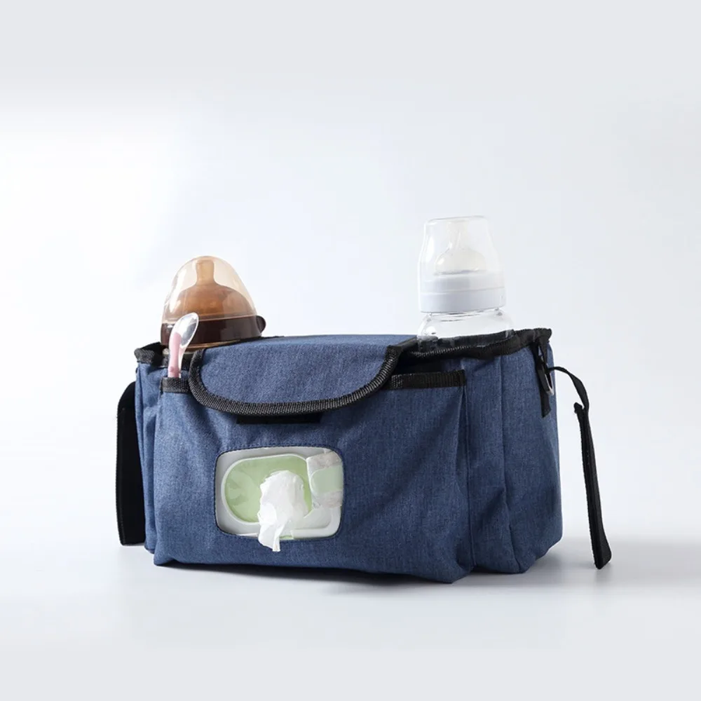 Multifunctional Baby Stroller Bag Waterproof with Multiple Pockets Wet Wipe Hanging Bag Large Capacity Baby Care view 3