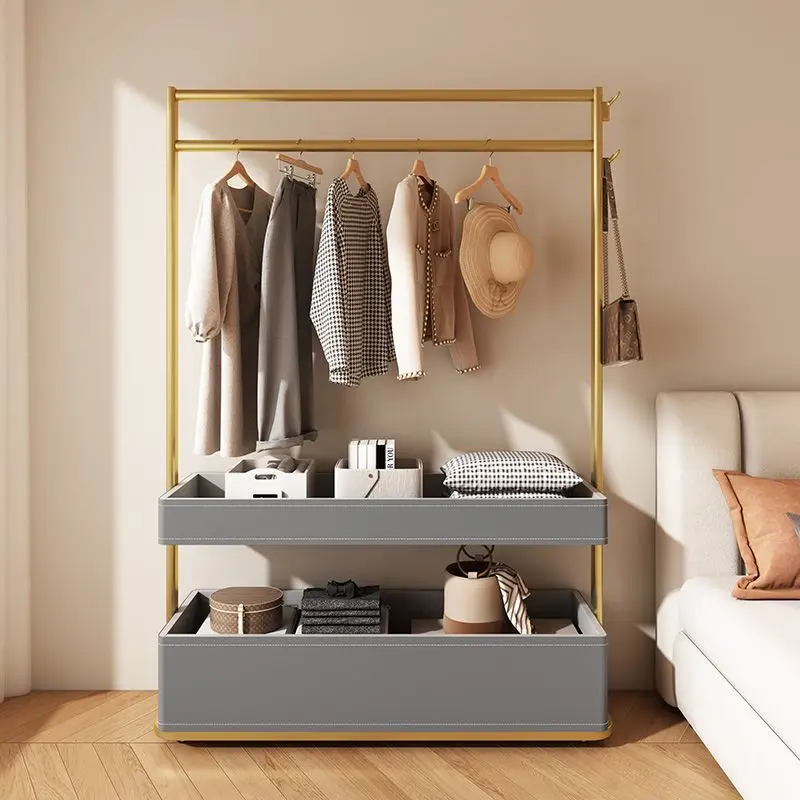 Medieval style floor-to-ceiling coat rack, wrought iron clothes storage rack, household removable hanger, indoor drying rack.