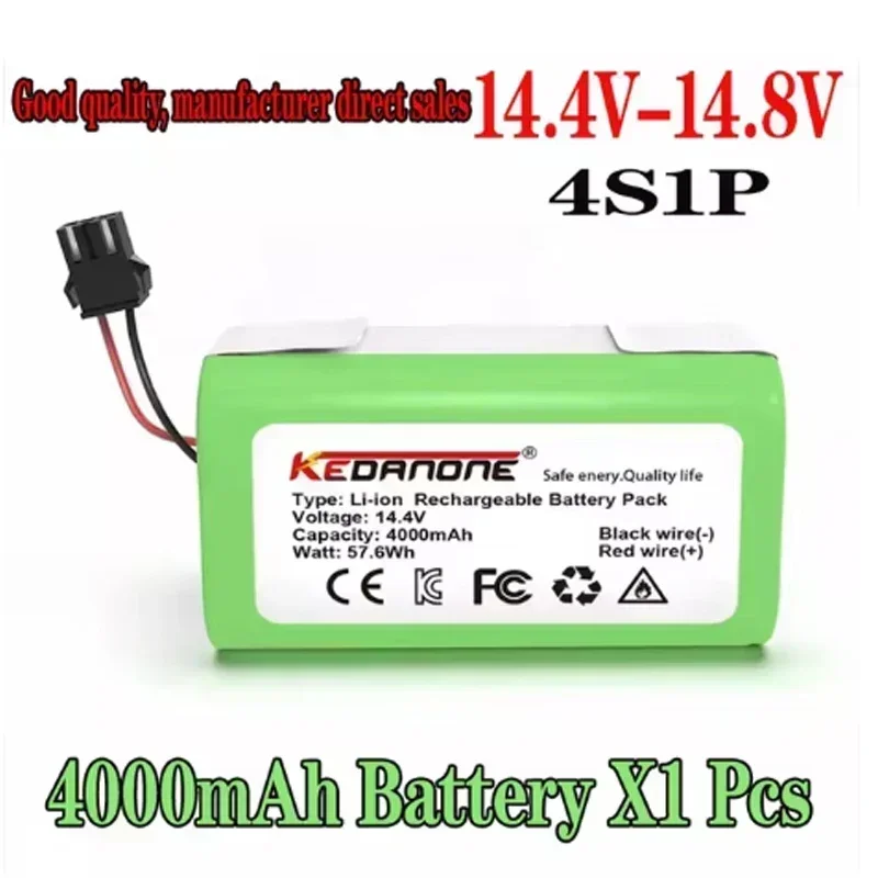 

14.4V 2600mAh/4000mAh Li-ion Battery for Conga Excellence 950 990 1090 1790 1990 Deebot N79S N79 DN622 Eufy Robovac 11S 12 X500