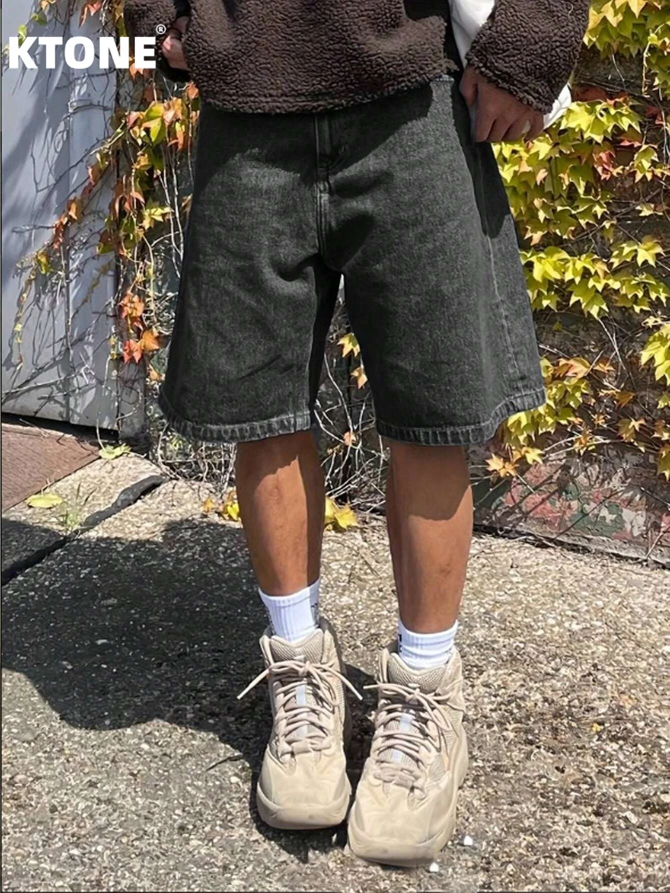 

Мужские джинсовые шорты из плотного черного денима без стрейча, свободного кроя, классического простого стиля, для повседневной носки и отдыха на природе.