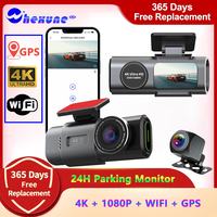 4K Dashcam Mini Camera DVR Video Recorder GPS Wifi 24H Parking Dual Lens 1080P Rearview Camera Night Vision Black Box For Car