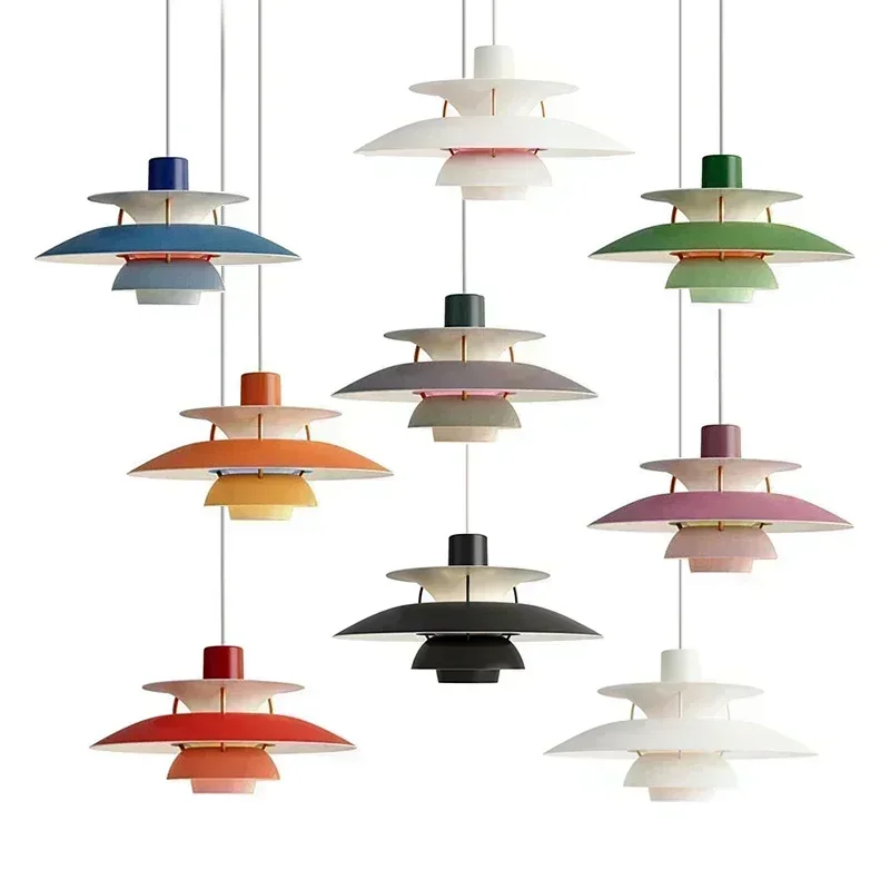 Danish Design Pendant Lights Colorful Umbrella Led Hanging Lamp Living Room Lustre Kitchen