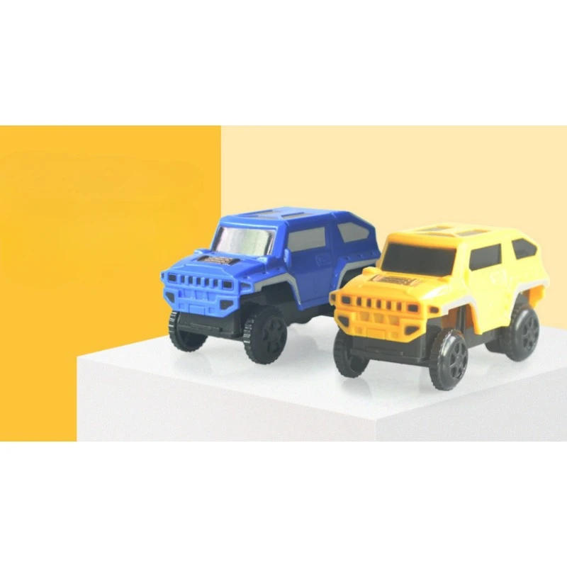 Luz de Flash eléctrica de alta velocidad para niños, ensamblaje de bricolaje, coche de riel, juguetes educativos para niños