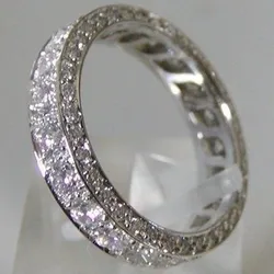 Handmade Promise Diamond ring 100% Real S925 Sterling Silver Engagement wedding band rings for women Bridal Finger Jewelry