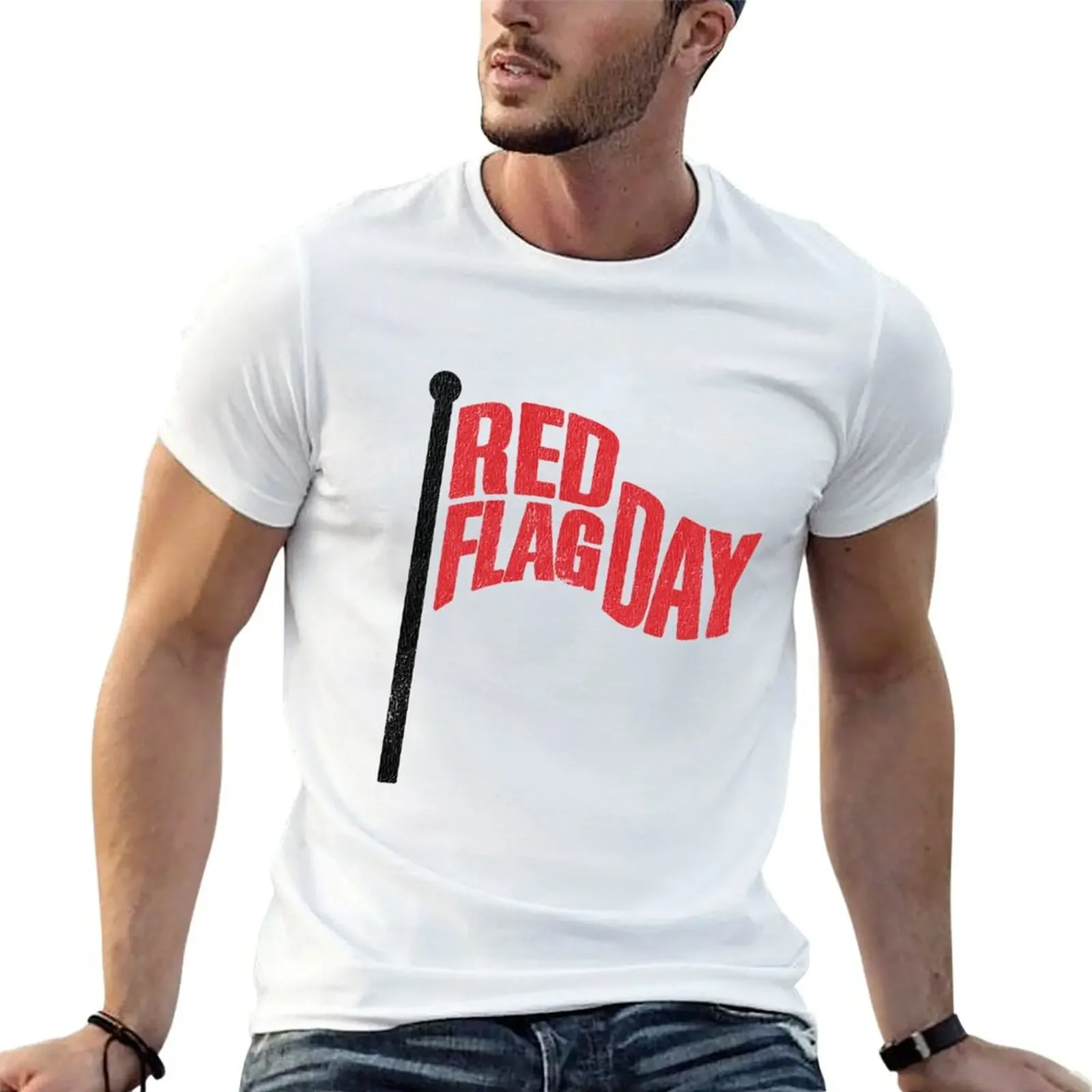 

Red Flag Day T-Shirt funny gifts funny shirt cotton mens plain t shirts