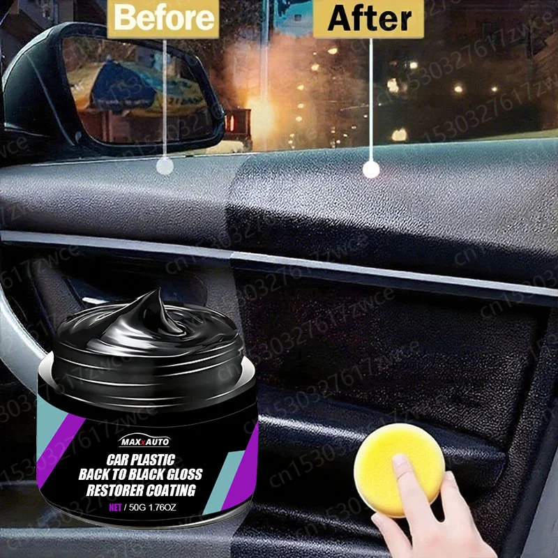 Cera pulidora Universal para reparación de cuero y plástico de coche, crema de reacondicionamiento de interiores automotrices para el cuidado del cuero/plástico/goma