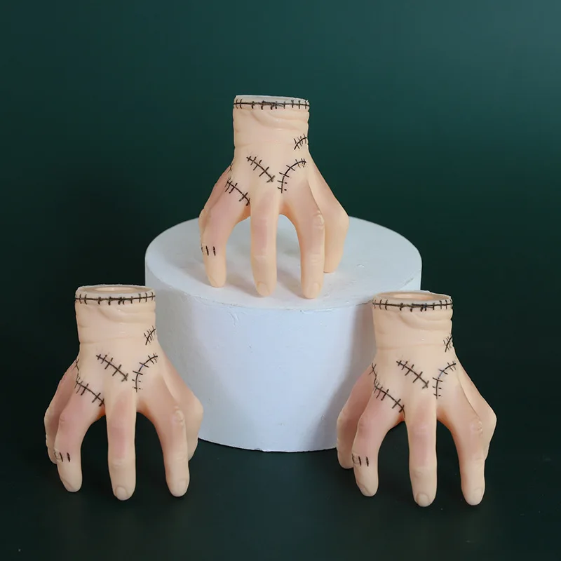 Wednesday Keychain Creative Addams PVC Hand Model Gothic Backpack Decoration Accessories Cartoon Desk Ornaments Halloween Gift