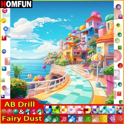 HOMFUN Fairy Dust AB Full Diamond ricamo 