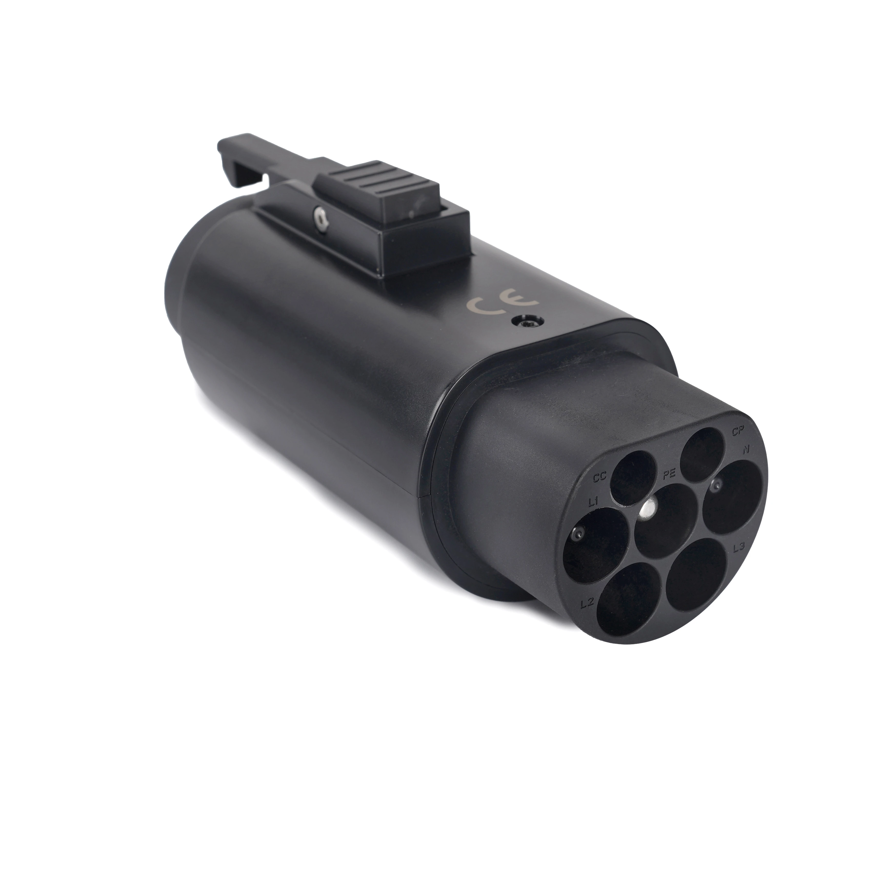 32A Type 2 to Type 1 EV Adaptor 220V T2 Charger to T1 Car Converter with Anti-theft Hook for Charging USA J1772 Electric Vehicle