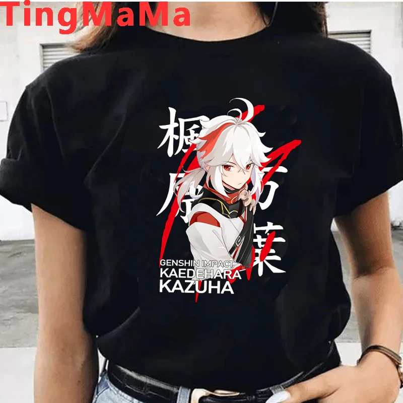 Hot Genshin Impact T Shirt Men Kawaii Hu Tao Graphic Tees Xiao Kaedehara Kazuha T-shirt Unisex Hip Hop Tops Harajuku Tshirt Male