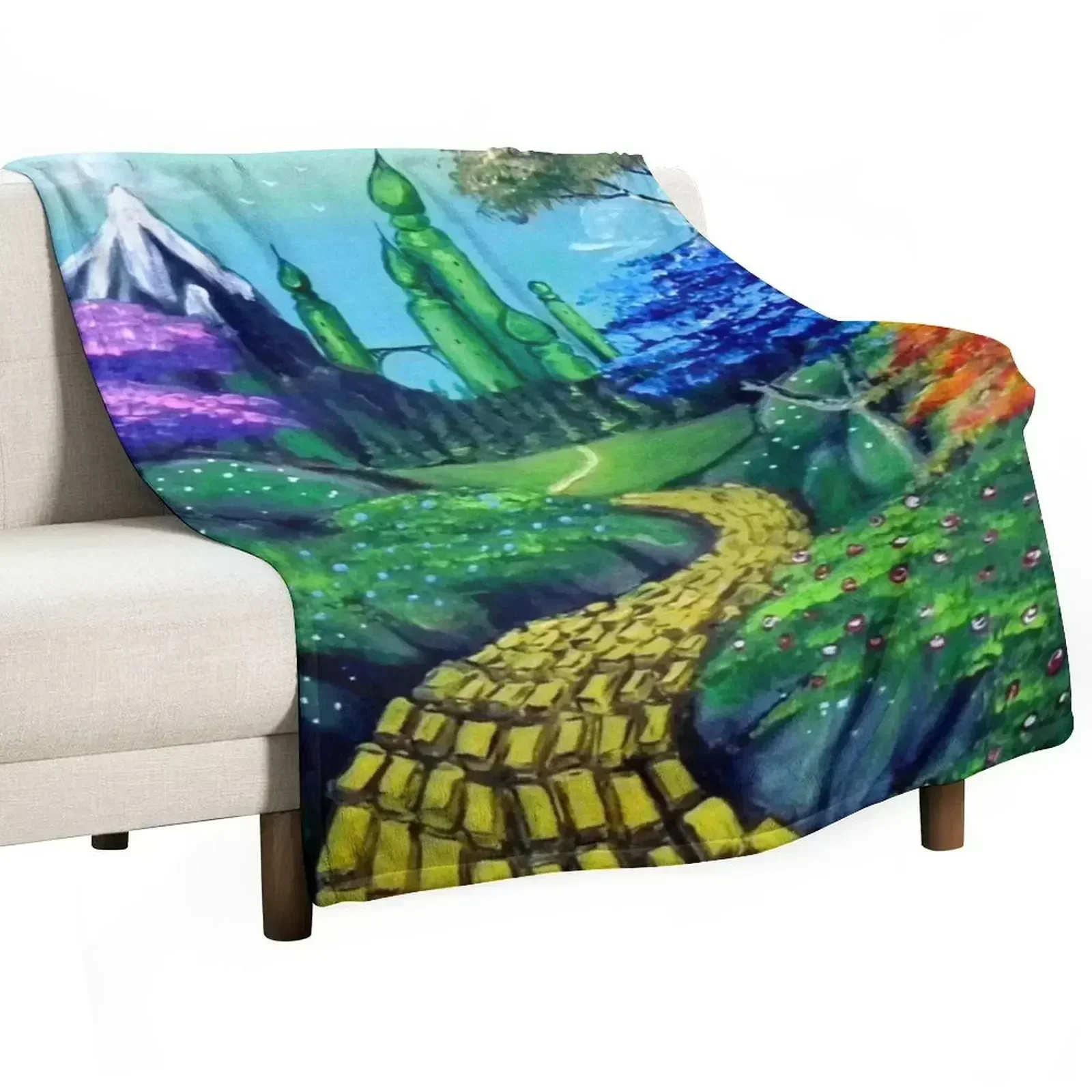 Road to the Emerald City Throw Blanket Polar bed plaid Blankets