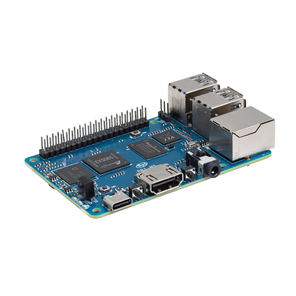 Banana PI BPI-M5-placa Amlogic S905X3 Quad Core ARM Mali G31, 4GB LPDDR4 RAM, 16GB eMMC Flash, compatible con Linux, Ubuntu, Linux